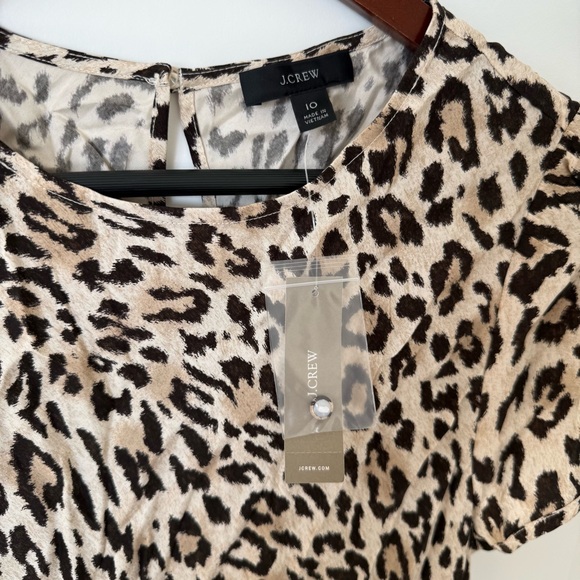 J. Crew Leopard Print Dress NWT Size 10 - Picture 7 of 9